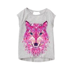 NWT! Gymboree Girls Gymgo Wolf Tee! M(7-8)